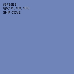 #6F85B9 - Ship Cove Color Image